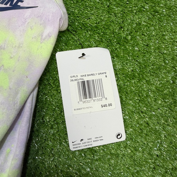 Nike Kids Pastel Tie-Dye Jumpsuit - Lavender and Lime - Picture 2 of 4
